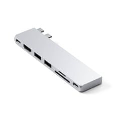 Satechi Pro Hub Slim - adaptér pre Macbook Air a Pro M1 M2 M3, strieborný