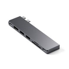 Satechi Pro Hub Slim - adaptér pre Macbook Air a Pro M1 M2 M3, tmavosivý