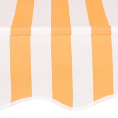 Petromila vidaXL Ručne zaťahovacia markíza 350 cm, oranžovo biele pásiky
