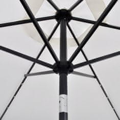 Petromila vidaXL Závesný LED slnečník, 3 m, pieskovo biely