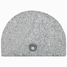 Petromila vidaXL Stojan na slnečník granitový 10 kg zaoblený sivý