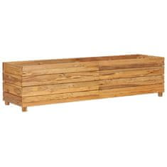 Vidaxl Vyvýšený záhon 150x40x38 cm, recyklované tíkové drevo a oceľ
