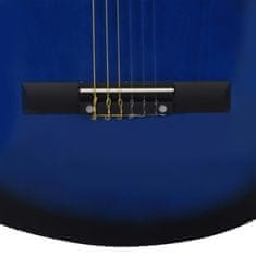 Vidaxl Folková akustická gitara Cutaway s ekvalizérom a 6 strunami modrá