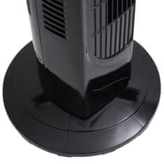 Vidaxl Vežový ventilátor s diaľkovým ovládaním a časovačom Φ24x80 cm čierny