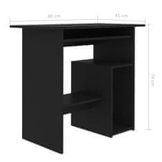 Petromila vidaXL Písací stôl, čierny 80x45x74 cm, drevotrieska