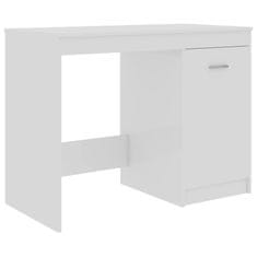 Petromila vidaXL Písací stôl, lesklý biely 100x50x76 cm, drevotrieska