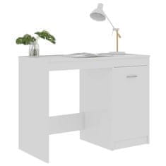 Petromila vidaXL Písací stôl, lesklý biely 100x50x76 cm, drevotrieska