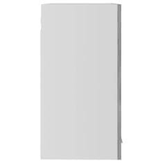Vidaxl Presklená závesná skrinka,betónovo sivá 60x31x60cm,drevotrieska