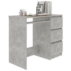 Petromila vidaXL Písací stôl, betónovo sivý 90x45x76 cm, drevotrieska