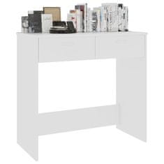 Petromila vidaXL Písací stôl, biely 80x40x75 cm, drevotrieska