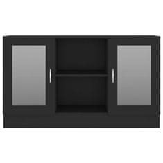 Vidaxl Vitrína, čierna 120x30,5x70 cm, kompozitné drevo