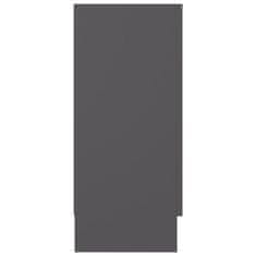 Vidaxl Vitrína, sivá 120x30,5x70 cm, drevotrieska