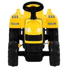 Vidaxl Pedálový traktor pre deti s prívesom žltý