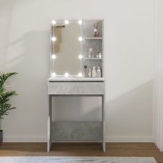 Vidaxl Toaletný stolík s LED betónovo sivý 60x40x140 cm