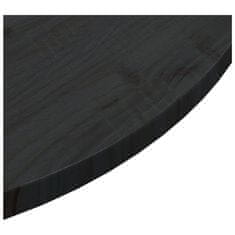 Vidaxl Stolová doska, čierna, Ø90x2,5 cm, masívne borovicové drevo