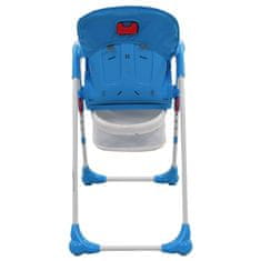 Vidaxl Vysoká detská jedálenská stolička modrá a sivá