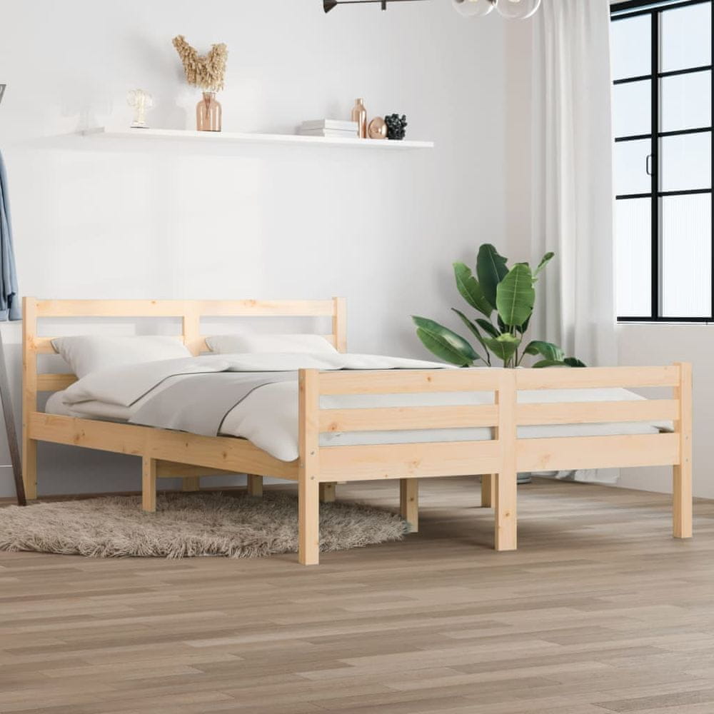 Vidaxl Rám postele, masívne drevo, 160 x 200 cm