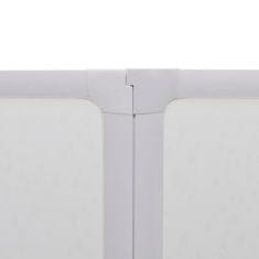 Vidaxl Sprchová zástena 140 x 167 cm, 7 skladacích panelov, držiak na uterák