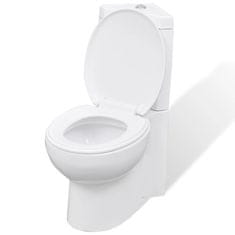 Petromila vidaXL Keramická toaleta/WC do kúpeľne, rohová, biela