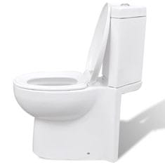 Petromila vidaXL Keramická toaleta/WC do kúpeľne, rohová, biela