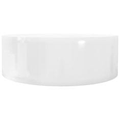 Petromila vidaXL Biele okrúhle keramické umývadlo do kúpeľne s otvorom na batériu