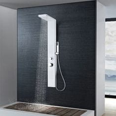 Vidaxl Hliníkový sprchový panel, matný biely