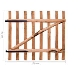 Petromila vidaXL Jednokrídlová brána, impregnované drevo, 100x90 cm