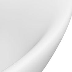 Petromila vidaXL Luxusné umývadlo, prepad, matné biele 58,5x39 cm, keramika