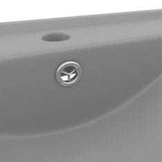 Petromila vidaXL Luxusné umývadlo, otvor na batériu, matné svetlosivé 60x46 cm