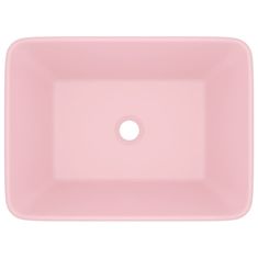 Vidaxl Luxusné umývadlo matné ružové 41x30x12 cm keramické