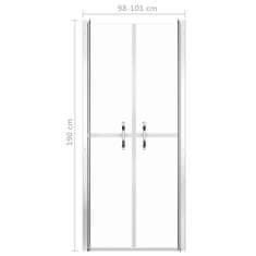 Vidaxl Sprchové dvere, priehľadné, ESG 101x190 cm