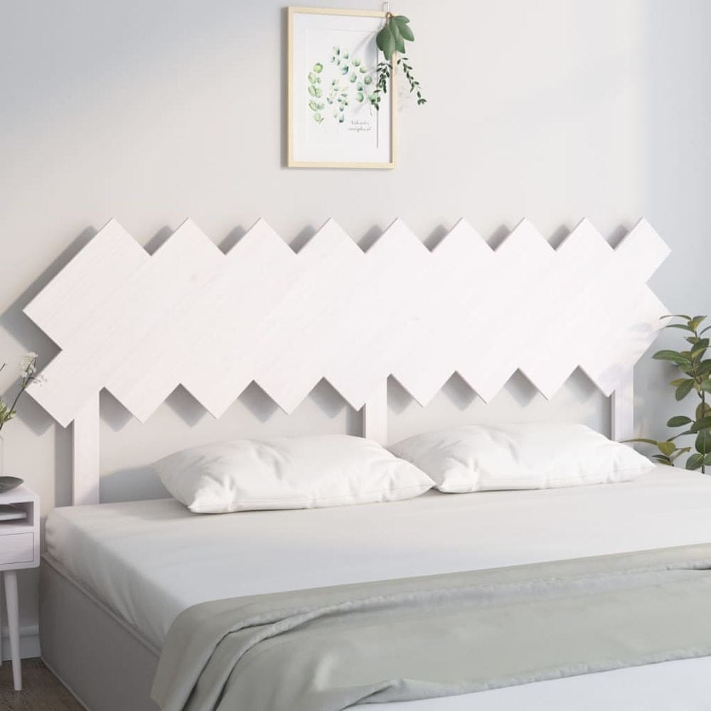 Vidaxl Čelo postele biele 178x3x80,5 cm masívna borovica