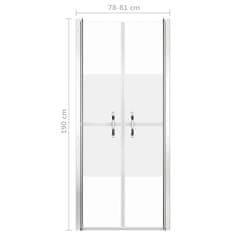 Vidaxl Sprchové dvere, polomatné, ESG 81x190 cm