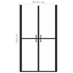 Vidaxl Sprchové dvere priehľadné ESG (88-91)x190 cm