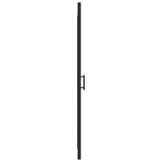 Vidaxl Sprchové dvere, 81x195cm, polomatné tvrdené sklo, čierne