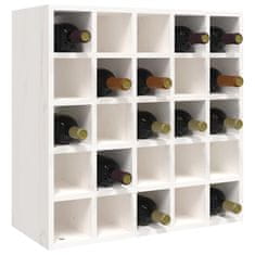 Vidaxl Skrinka na víno biela 56x25x56 cm masívna borovica