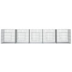 Vidaxl 5-panelová klietka pre králiky 273x79x54 cm pozinkované železo