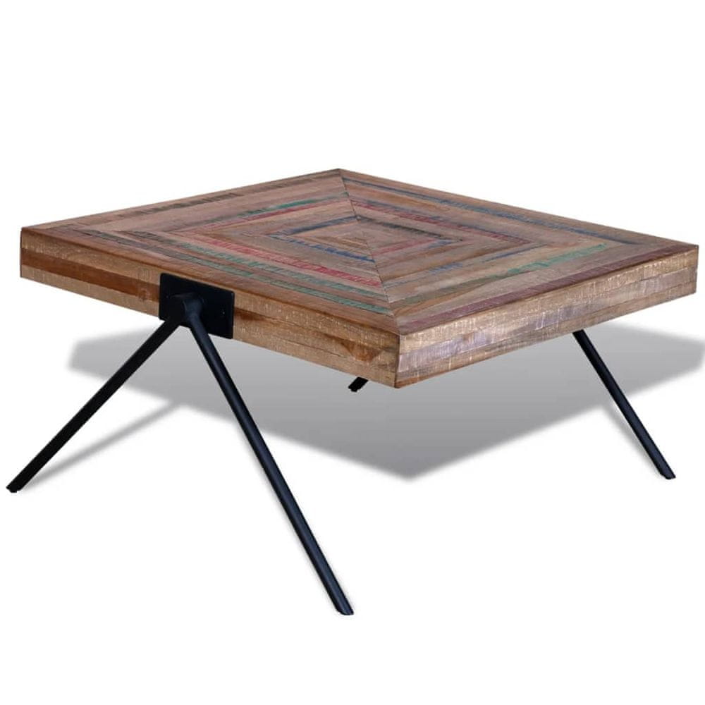 Petromila vidaXL Konferenčný stolík s nohami v tvare V, recyklované tíkové drevo 