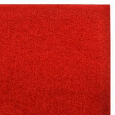 Vidaxl Červený koberec - 1 x 20 m, extra ťažký 400 g/m2