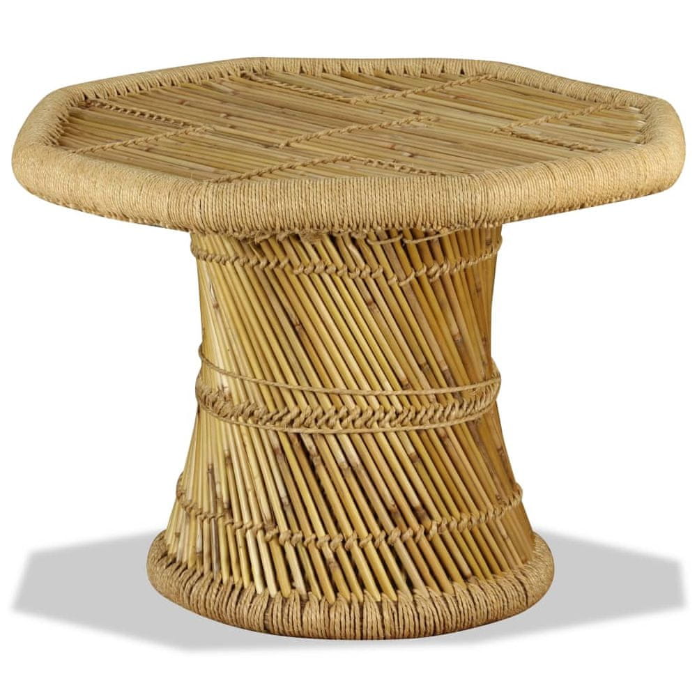 Petromila vidaXL Konferenčný stolík, bambus, osemuholník 60x60x45 cm