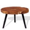 Konferenčný stolík v tvare kmeňa, masívne akáciové drevo (55-60)x40 cm