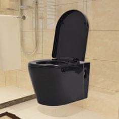 Petromila vidaXL Keramické závesné WC, čierne
