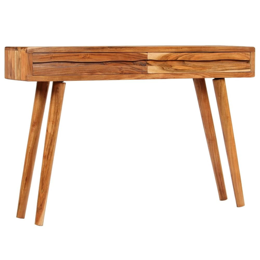 Petromila vidaXL Konzolový stolík s vyrezávanými zásuvkami akáciové drevo 118x30x80 cm