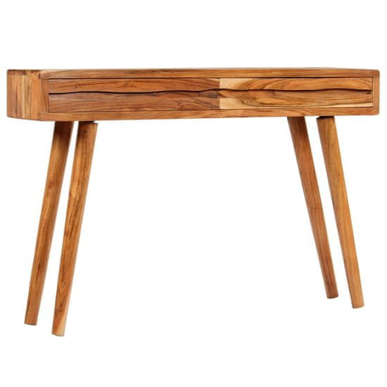 Vidaxl Konzolový stolík s vyrezávanými zásuvkami akáciové drevo 118x30x80 cm