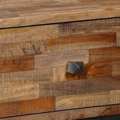 Greatstore Bočná skrinka so 6 zásuvkami, masívne recyklované drevo, 70x30x76 cm