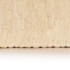 Vidaxl Ručne tkaný koberec Chindi, bavlna 200x290 cm, krémový