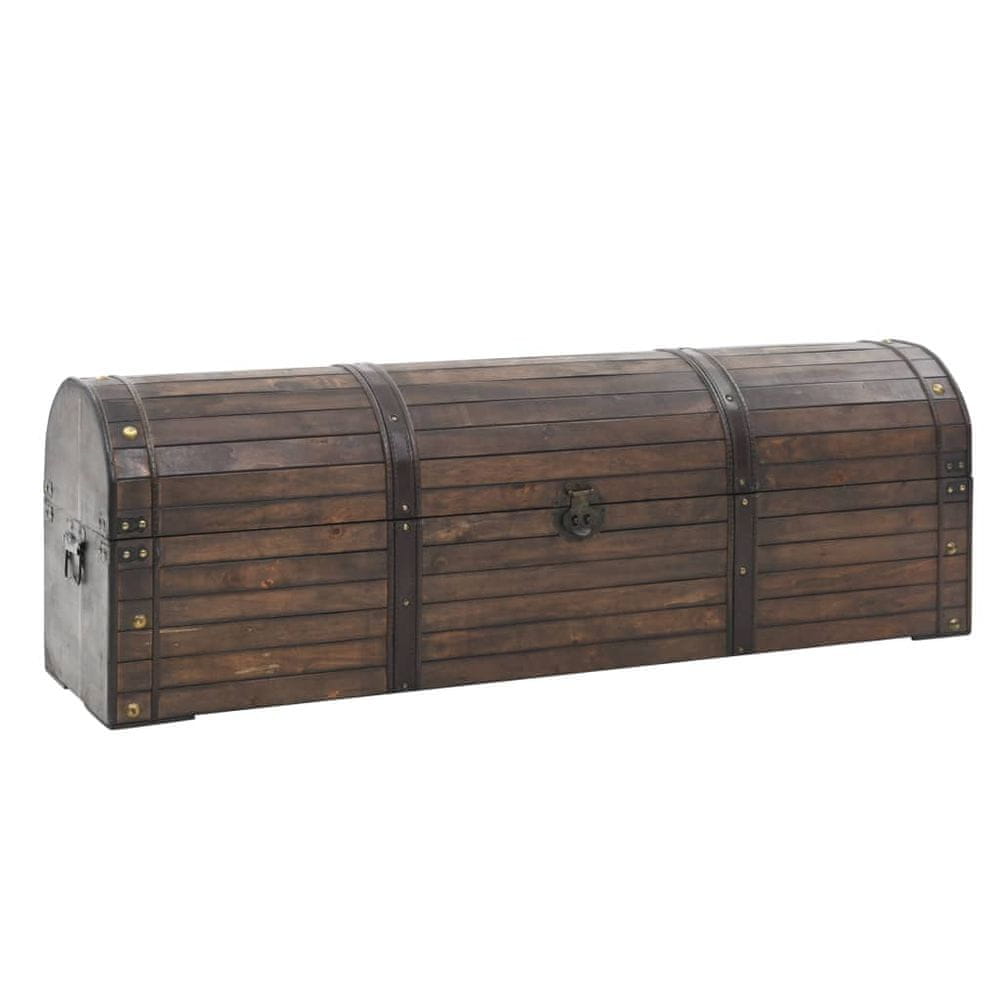 Vidaxl Úložná truhlica z masívneho dreva, vintage štýl, 120x30x40 cm