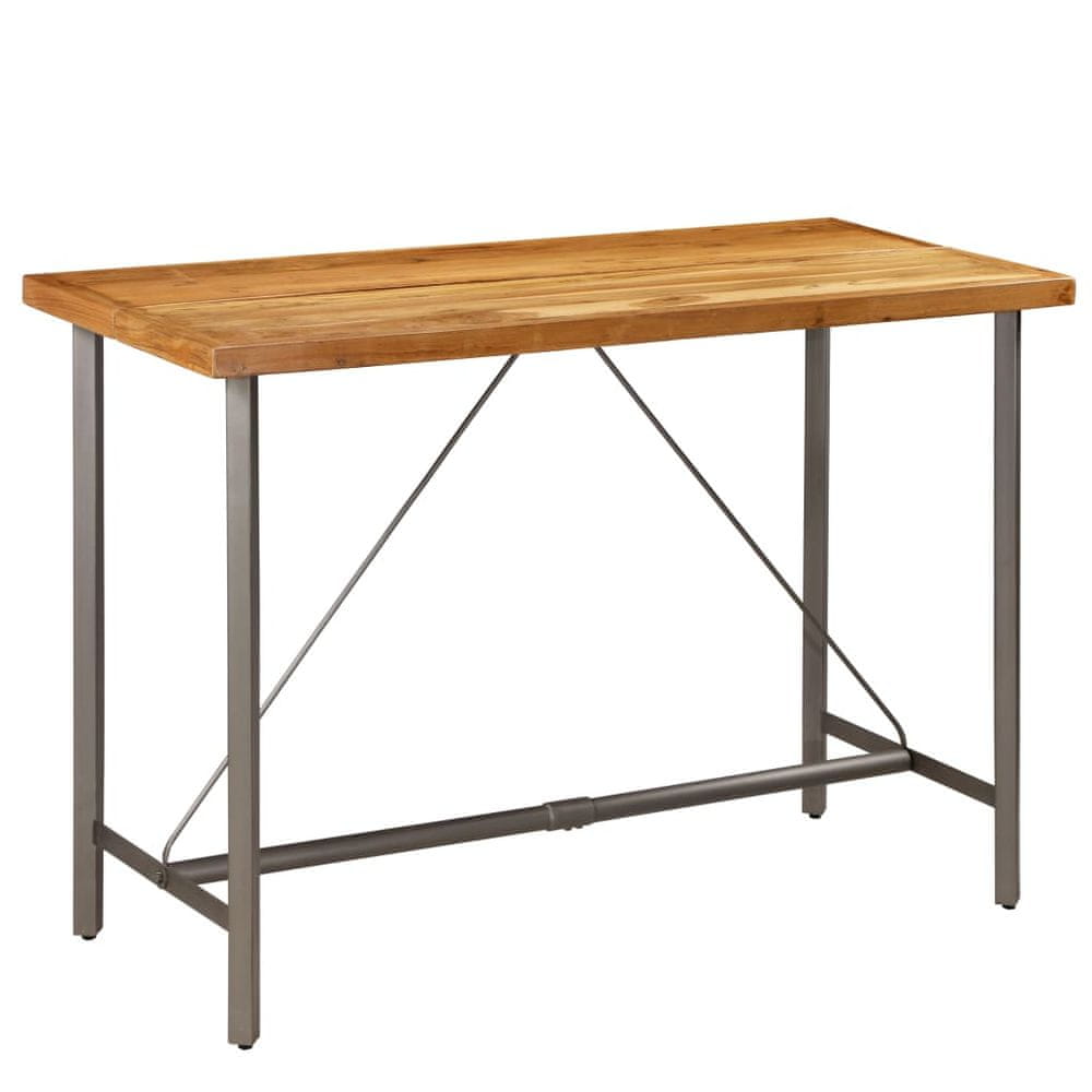 Petromila vidaXL Barový stôl, masívne recyklované teakové drevo, 150x70x106 cm
