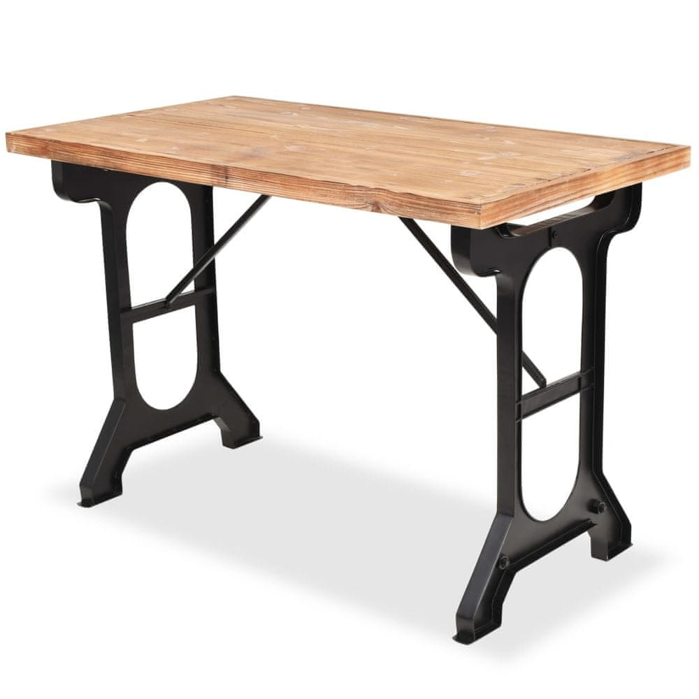 Petromila vidaXL Jedálenský stôl, doska z masívneho jedľového dreva, 122x65x82 cm 