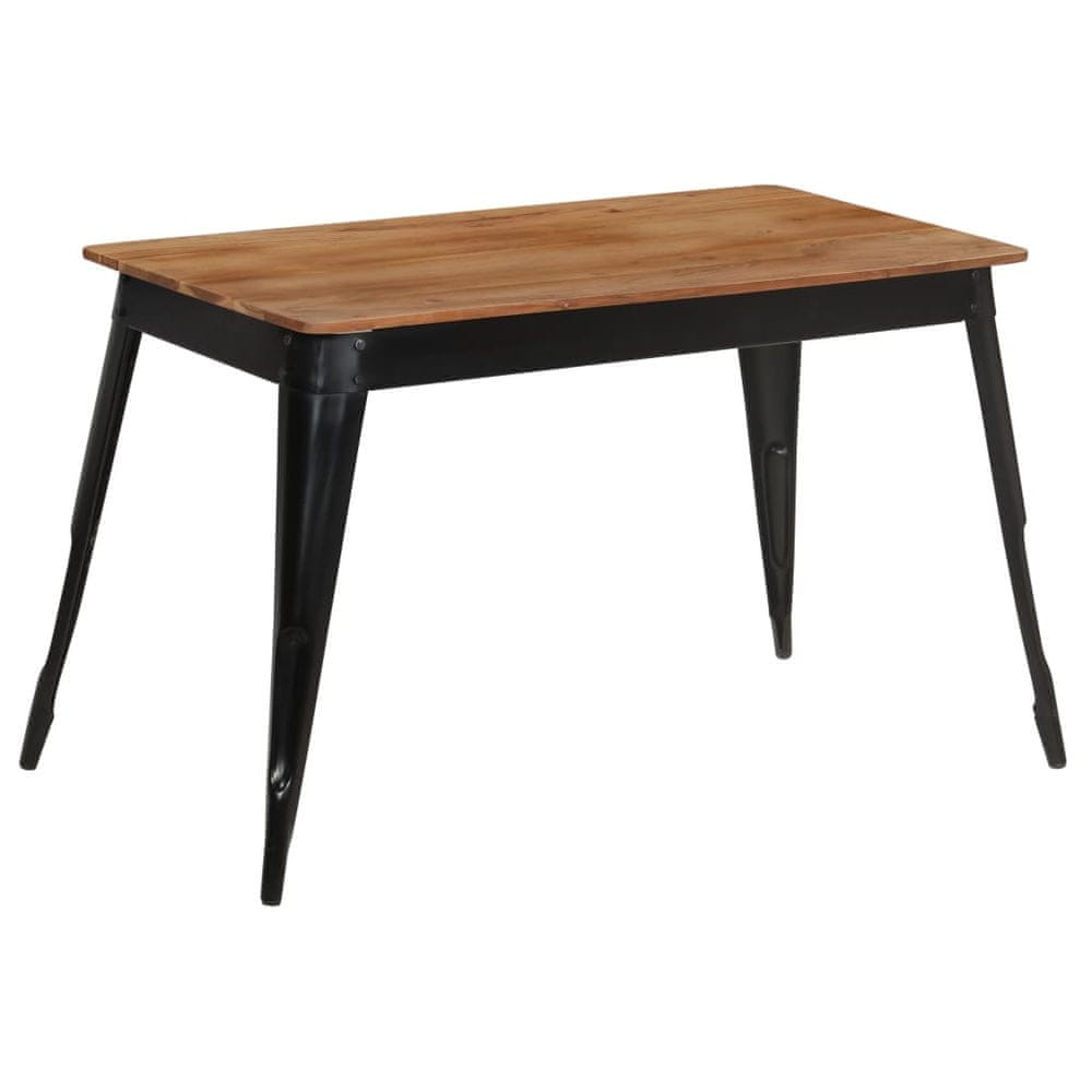 Petromila vidaXL Jedálenský stôl z masívneho akáciového dreva a ocele 120x60x76 cm